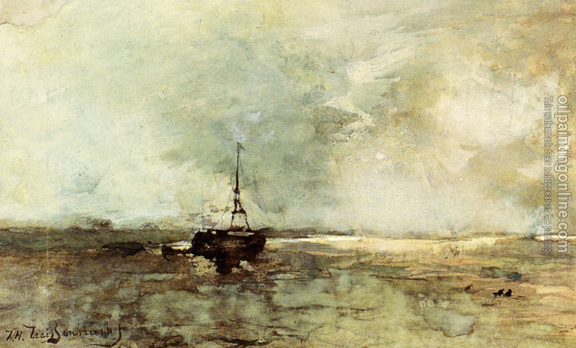 Weissenbruch, Jan Hendrik - A Bomschuit On The Beach